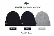 Image of Lacoste Knitted Wool Beanie Hats | One Size