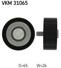 Image of VKM 31065 SKF Deflection/Guide Pulley, V-ribbed belt for AUDI,SKODA,VW