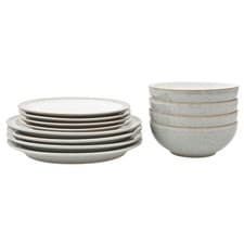 Image of Denby - Elements Light Grey Dinner Set For 4 - 12 Piece - 4, 