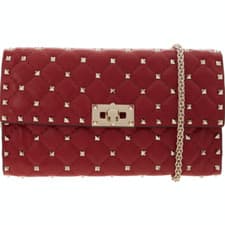 Image of VALENTINO GARAVANI Rockstud Spike Nappa Leather Crossbody Clutch Bag - £1180
