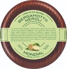 Image of Bergamotto Neroli Mondial Quality Shaving Cream Holztiegel 140ml Made IN Italy