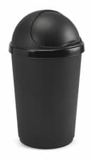 Image of 50 LITRE PLASTIC BULLET BIN FLAP TOP LID KITCHEN DUST WASTE RUBBISH PAPER BINS