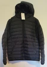 Image of JACK & JONES HOODED PUFFER JACKET JWHWING BLACK SIZE XL