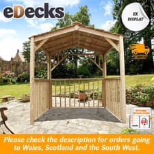 Image of Ex-Display Standard Softwood Atlas Wooden Gazebo Kit 2m x 2m Pressure Treated