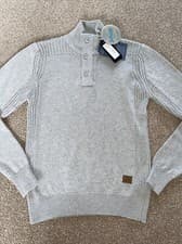 Image of Schott PL Milford 9 Cotton Mix Jumper in Chunky Knit size medium BNWT