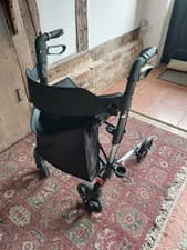 Image of Mobility 4-Wheel Rollator Walker Metal Frame Seat with Brakes