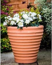 Image of New Large Lightweight Ceramic Resin Moroccan Planter for Indoor/Outdoor Use Z-10