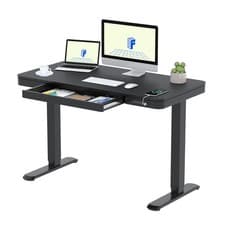 Image of FLEXISPOT Q3 Electric Standing Desk, Height Adjustable with Drawer, LED Display