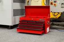 Image of Hilka Tool Chest Box 6 Drawer Portable Red Metal Garage Storage Cabinet Toolbox