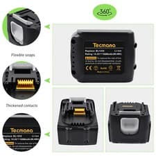 Image of 14.4V 6000mAh Li-ion Battery for Makita BL1415 BL1430 BL1450 194065-3 194066-1