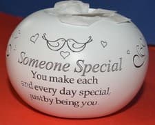 Image of NEW SAID WITH SENTIMENT TEA LIGHT HOLDER SOMEONE SPECIAL
