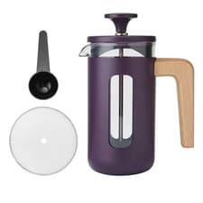 Image of La Cafetiere 'Pisa' 3 Cup Cafetiere, Purple with Wooden Handle 350ml