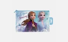 Image of Frozen Disney 2 Flat PVC Pencil Case Flat and Zip locking 23 x 14cm