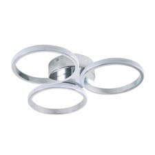 Image of Litecraft Cleo Ceiling Light 3 Ring Bathroom Flush Mount LED Fitting - 2 Colours
