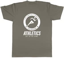 Image of Personalised Power Of A Champion Athletics Sport Mens Unisex T-Shirt Tee Gift