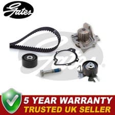 Image of Gates Timing Belt + Water Pump Kit Fits Ford Peugeot Citroen Fiat - KP15672XS