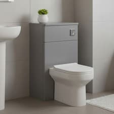 Image of Nuie Classique Back to Wall WC Toilet Unit 500mm Wide - Satin Grey