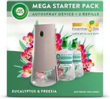 Image of Air Wick Eucalyptus & Freesia Aerosol Free Automatic Spray Kit & 2 Refills 228ml