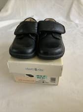 Image of Start Rite Boys Leather Black Shoes, Size 4.5 Infant, RRP £34