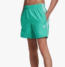 Image of ADIDAS ORIGINALS 3 STRIPES SWIM SHORTS HI-RES GREEN  BNWT  S,M,XL RRP £35 LAST 3
