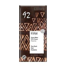 Image of Vivani Fine Dark 92% Cocoa Chocolate 10x80g Vegan Coconut Sugar