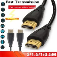 Image of HDMI Cable 4K 2.0 Ultra HD Lead 60Hz Short Long 0.5m 1m 1.5m 6ft 2m 3m 5m 10m 