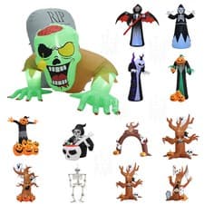 Image of Halloween Inflatable Ghost Pumpkin Ghost Decoration with LED Lights Decoration