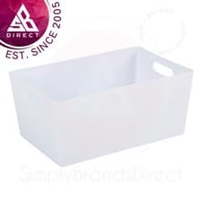 Image of Wham Studio Plastic Basket 4.02 Rectangular│Home Storage Organizer│Ice White