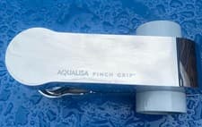 Image of Aqualisa 25mm pinch grip shower head holder Chrome/Grey- Brand new