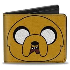 Image of Bi-Fold Wallet ADVENTURE TIME Title Logo and Jake Face Yellow (US IMPORT)
