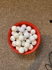 Image of 30 Used white Golf Balls, mixed brands, Used, Washed and in Fair Condition