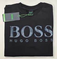 Image of Hugo Boss Men's Crew neck long sleeve Sweatshirt Pullover Fill rubber Chest Logo