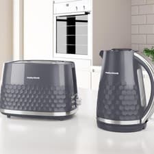 Image of Morphy Richards Hive Grey Electric Kettle & 2 Slice Toaster Pack 108273 |220033