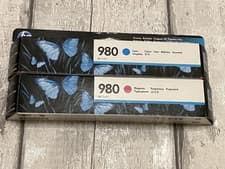 Image of HP 980 Cyan and Magenta Ink - D8J07A, D8J08A - Sealed packs