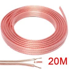 Image of 20m 14AWG Multi-Strand 2 x 2.3mm Loud Speaker Cable Wire for Car or Home Audio