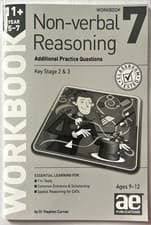 Image of Unused 11+ Non-Verbal Reasoning Year 5-7 Workbook 4 AE NVR Practice Questions