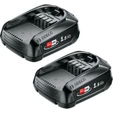 Image of Bosch Genuine GREEN P4A 18v Cordless Li-ion Twin Battery Pack 1.5ah