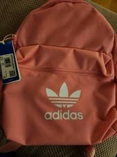 Image of Adidas Adults OR Kids Adicolor Backpack Pink Rucksack School Bag NEW