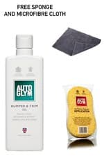 Image of AUTOGLYM BUMPER AND TRIM GEL BUMPER CARE 325ML Free Sponge + Microfibre Cloth