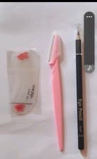Image of Black Eye Brow Pencil with Razor and Eyebrow Shaper Waterproof Longlasting New