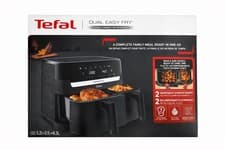 Image of Tefal Easy Fry Dual Air Fryer 8.3L 2 Drawers Extra Crisp 7 Programs EY901HG0
