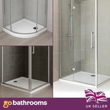 Image of 30mm Low Profile Gel Coat Shower Tray White | Slimline Bathroom Base + Riser Kit