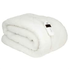 Image of Russell Hobbs Sherpa Fleece Electric Blanket Single Heated Underlay Bed Warmer
