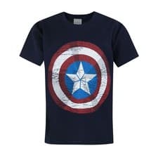 Image of Avengers Age Of Ultron Kids Captain America Shield T-Shirt7-8 Years Blue NS5126