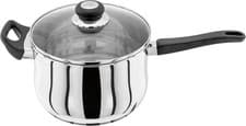Image of Judge Vista Stainless Steel 22cm Large Saucepan 4L with Vented Glass Lid