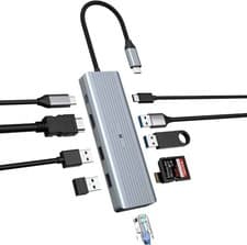 Image of Multiport 10 in 1 USB C Docking Station HDMI, TF Reader, USB A & C Ethernet