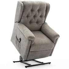 Image of Barnsley Fabric Dual Motor Rise Recliner Electric Recliner in Beige 820