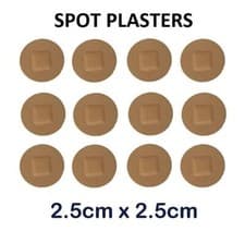 Image of 100 x Steroplast Spot Plasters 2.5cm - Sterile Washproof - Cuts Hypo Allergenic