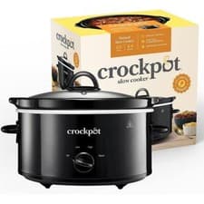 Image of Crockpot Oval Slow Cooker Black 3.7 Litre Dishwasher Safe