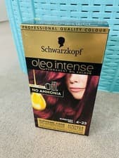 Image of Schwarzkopf Oleo Intense Permanent Hair Colour, Burgundy Red, 4-23